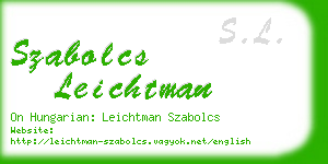 szabolcs leichtman business card